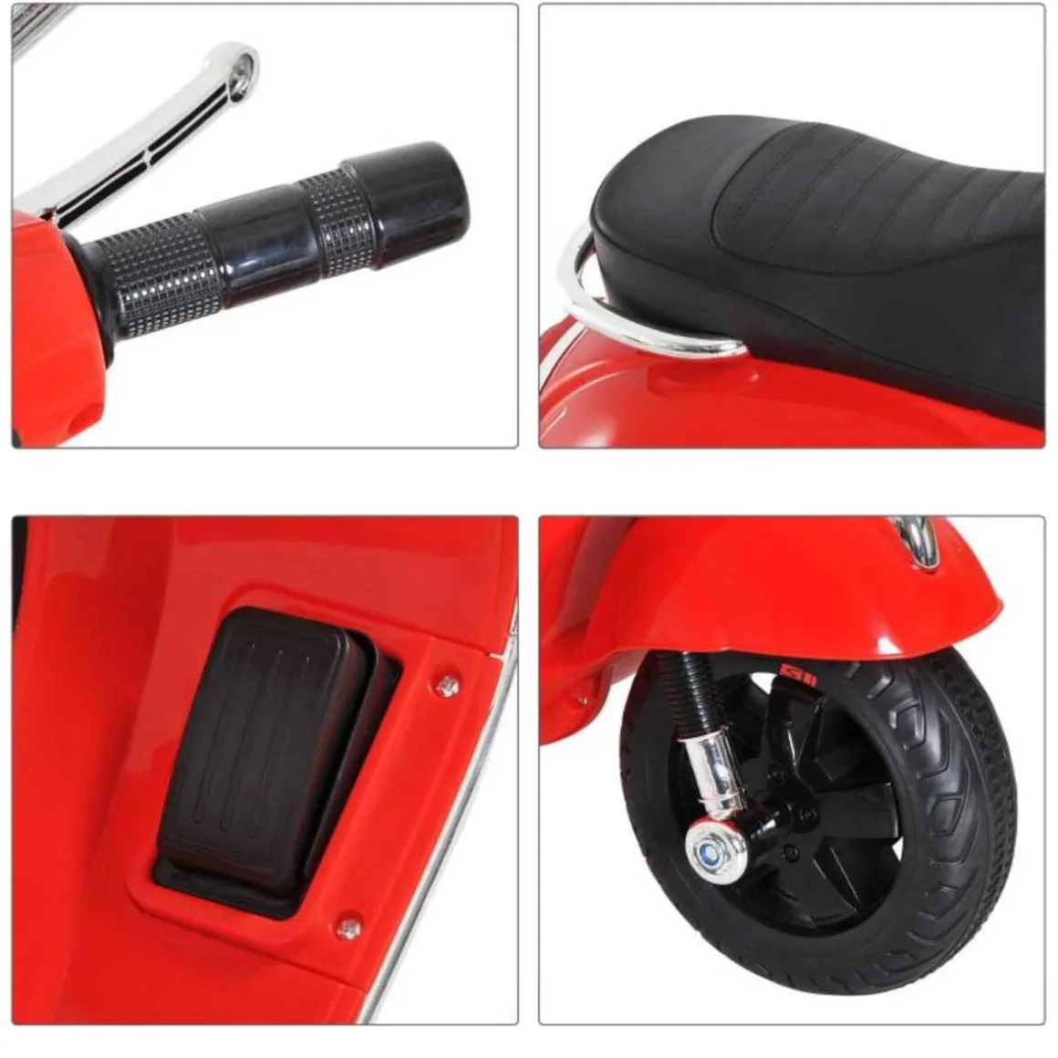 Homcom - Moto Eléctrica Infantil Rojo HomCom