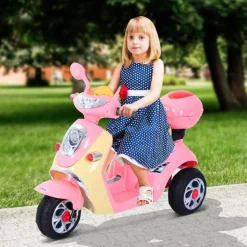 Homcom - Moto Eléctrica Infantil Tipo Triciclo HomCom