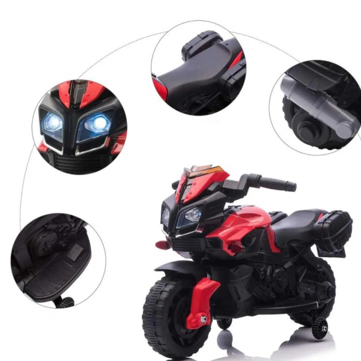 Homcom - Moto Eléctrica para Niños 6V