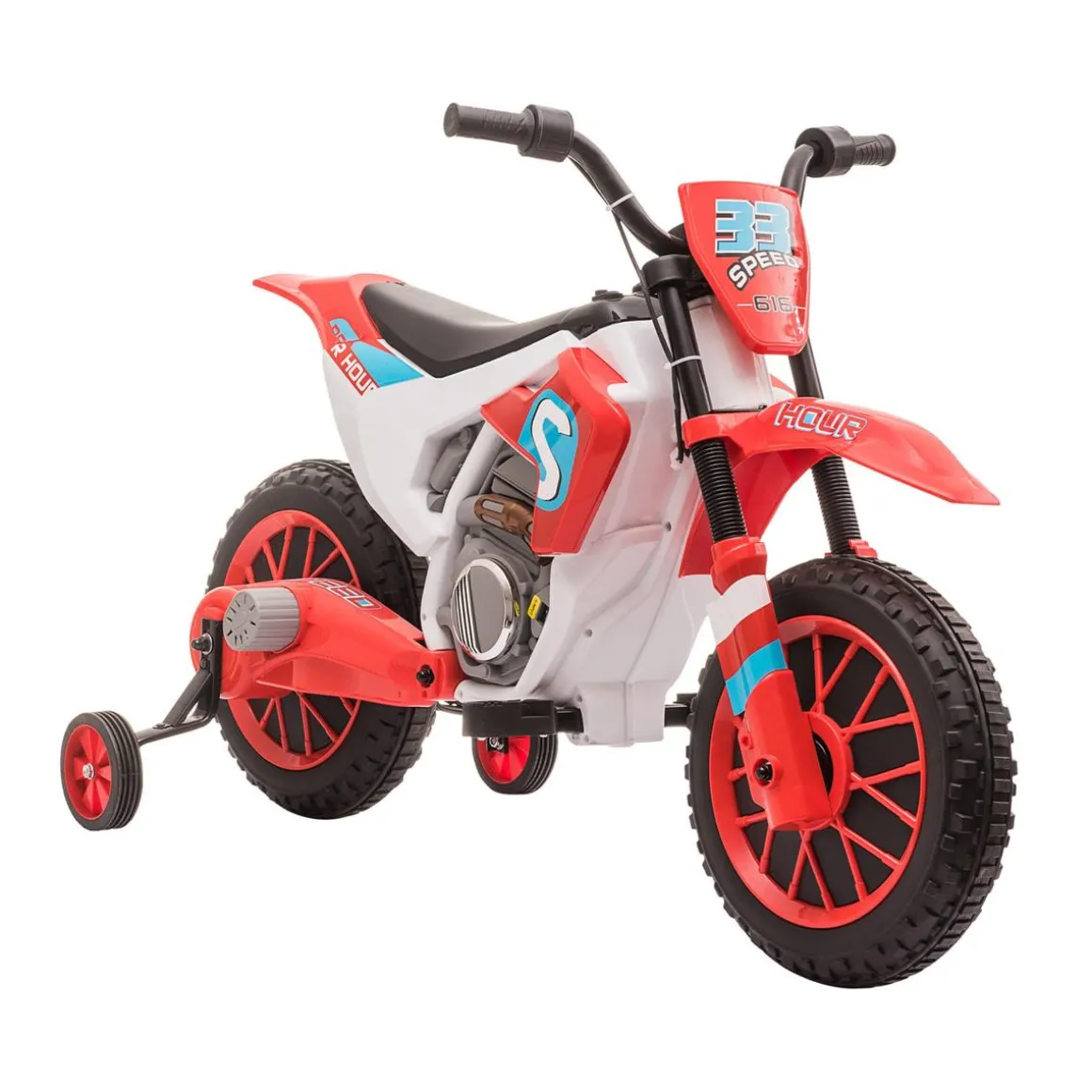 Homcom - Moto eléctrica rojo-blanco
