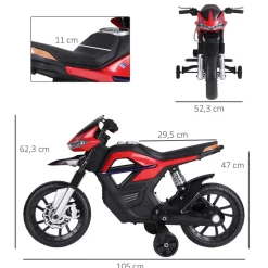 Homcom - Moto infantil eléctrica Trial con batería