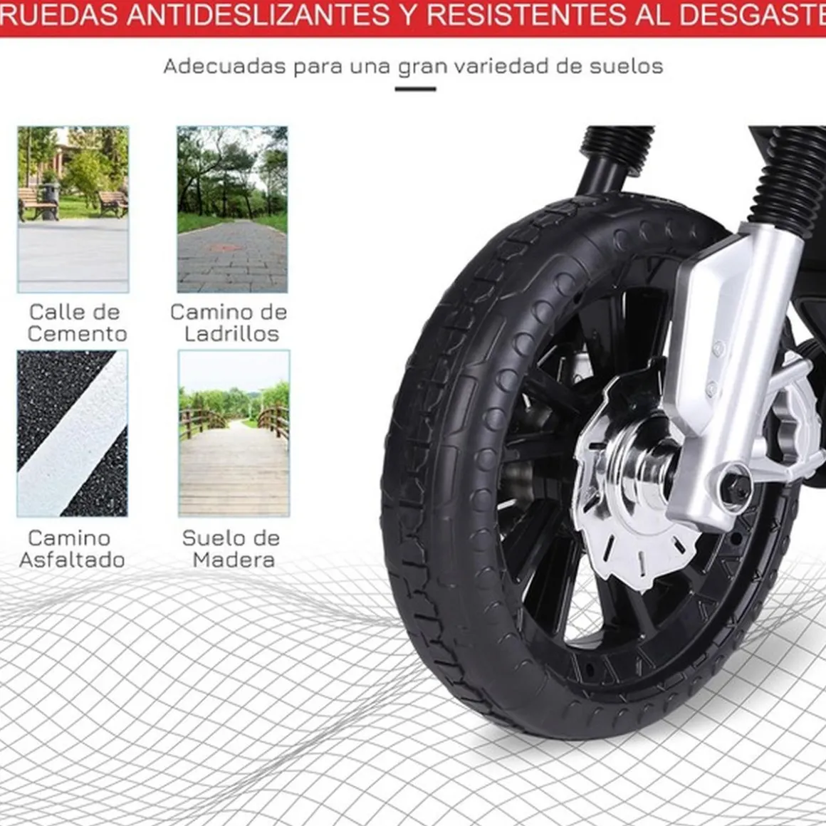 Homcom - Moto infantil eléctrica Trial con batería