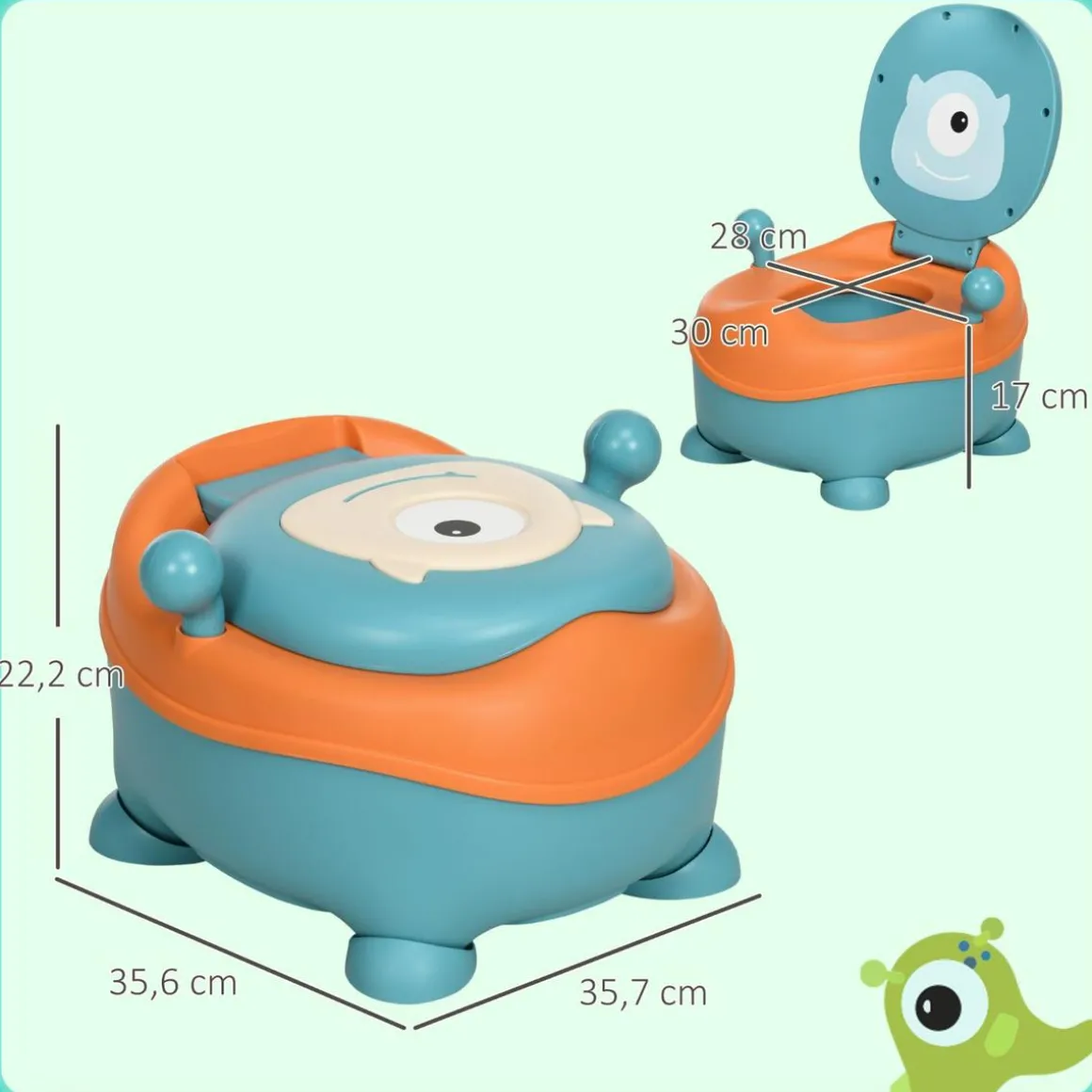 Homcom - Orinal de aprendizaje alien