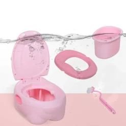 Homcom - Orinal Infantil Hipopótamo Rosa HomCom