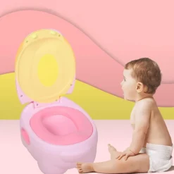 Homcom - Orinal Infantil Hipopótamo Rosa HomCom