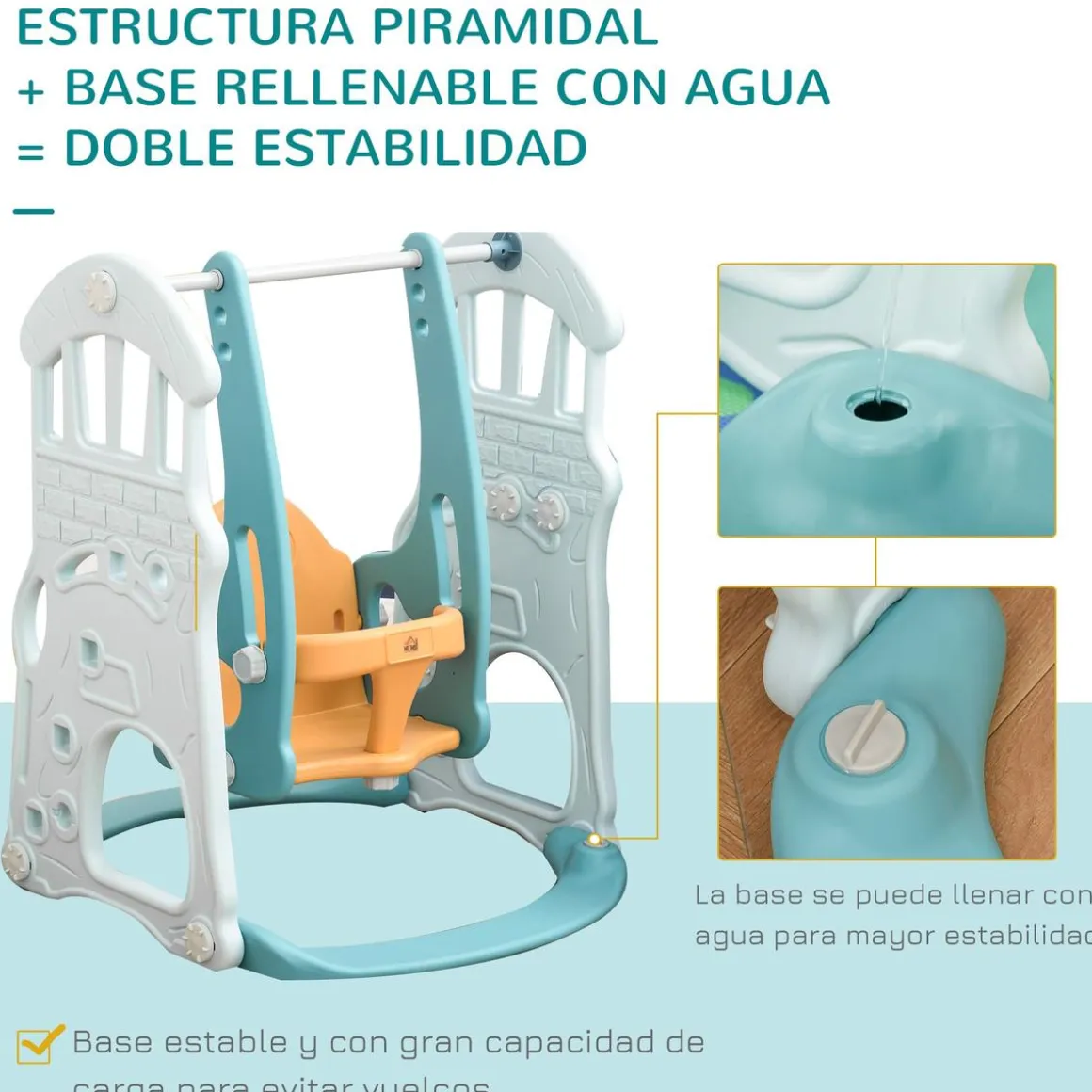 Homcom - Parque infantil de actividades 5 en 1