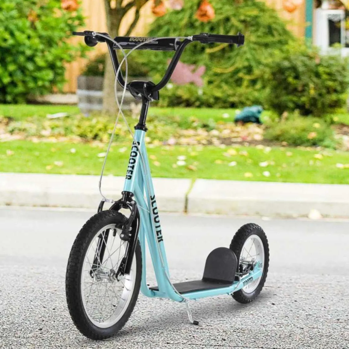 Homcom - Patinete Ajustable Para Niños Azul HomCom