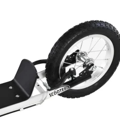 Homcom - Patinete Ajustable Para Niños Blanco/Negro HomCom