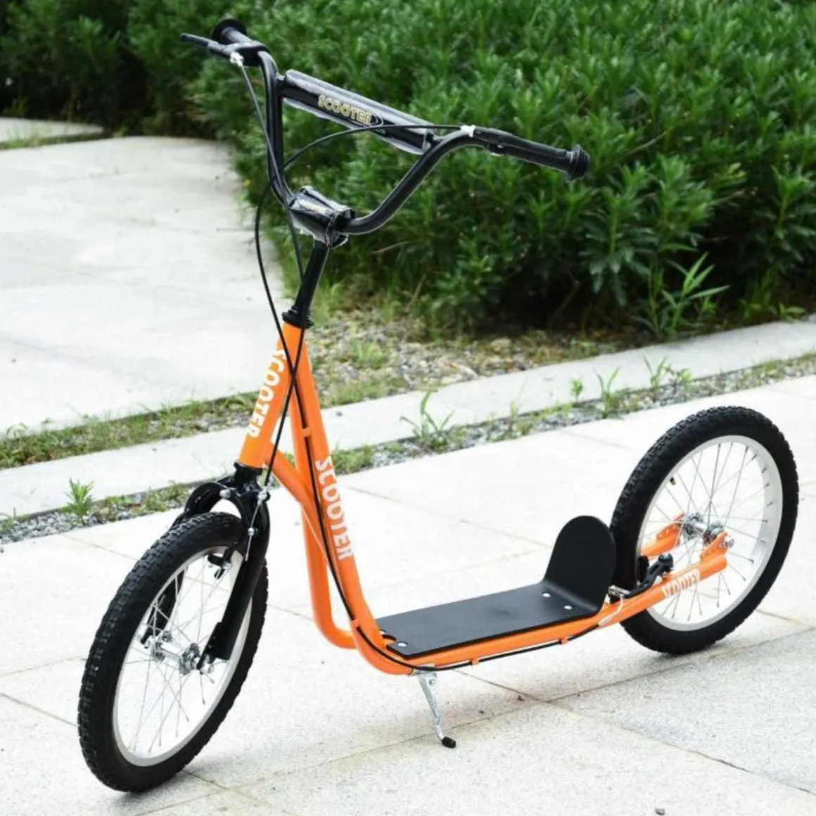 Homcom - Patinete Ajustable Para Niños Naranja HomCom