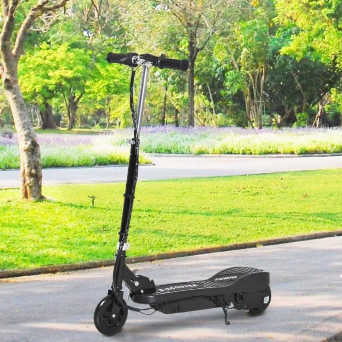 Homcom - Patinete Eléctrico Plegable Acero Negro HomCom