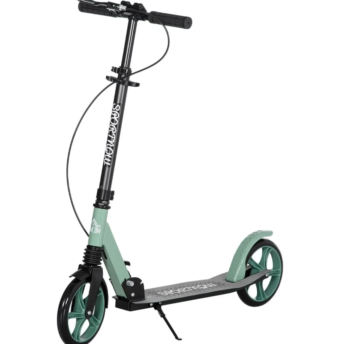 Homcom - Patinete plegable aluminio verde mint