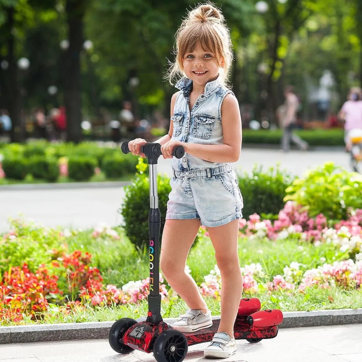 Homcom - Patinete Scooter plegable 3 ruedas