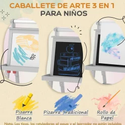 Homcom - Pizarra doble cara con caballete