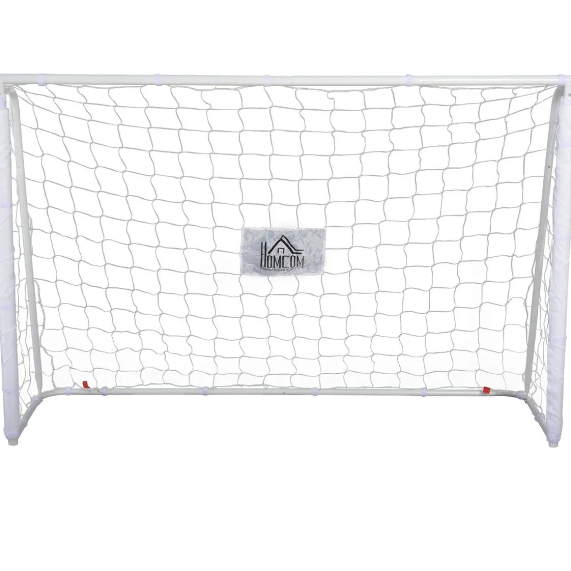 Homcom - Portería de fútbol 186x62x123 cm Blanco
