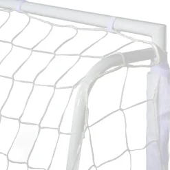 Homcom - Portería de fútbol 186x62x123 cm Blanco