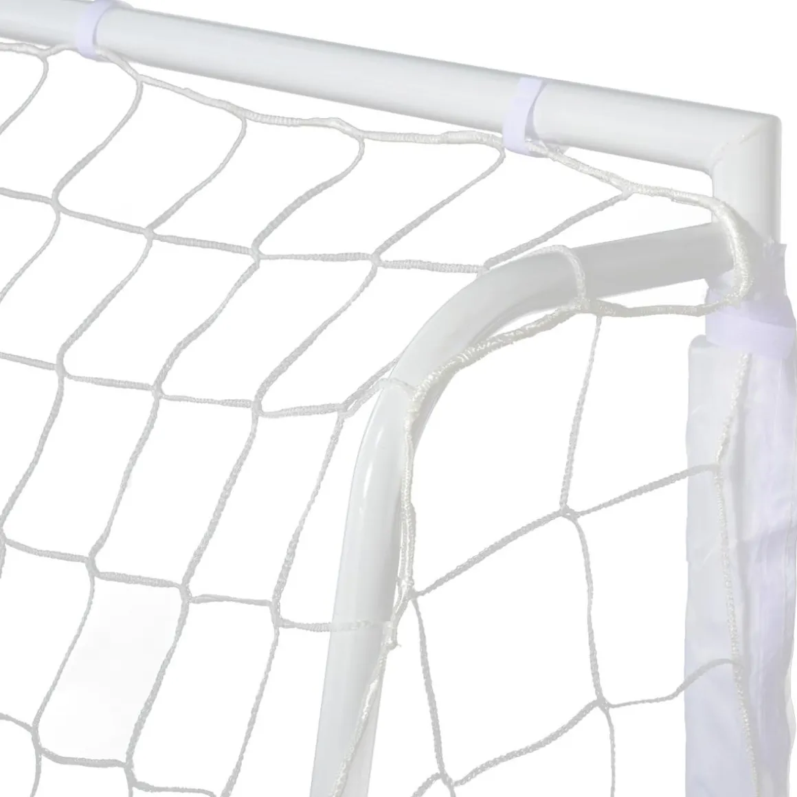 Homcom - Portería de fútbol 186x62x123 cm Blanco