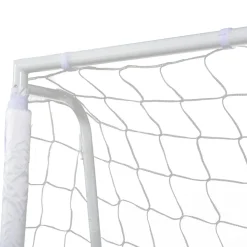 Homcom - Portería de fútbol 186x62x123 cm Blanco