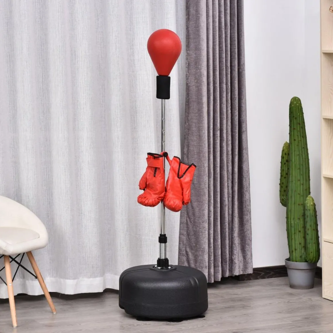Homcom - Punching Ball con altura ajustable