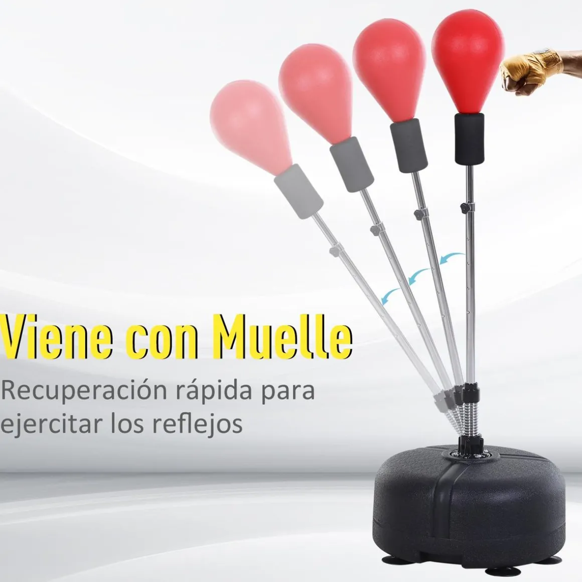 Homcom - Punching Ball con altura ajustable