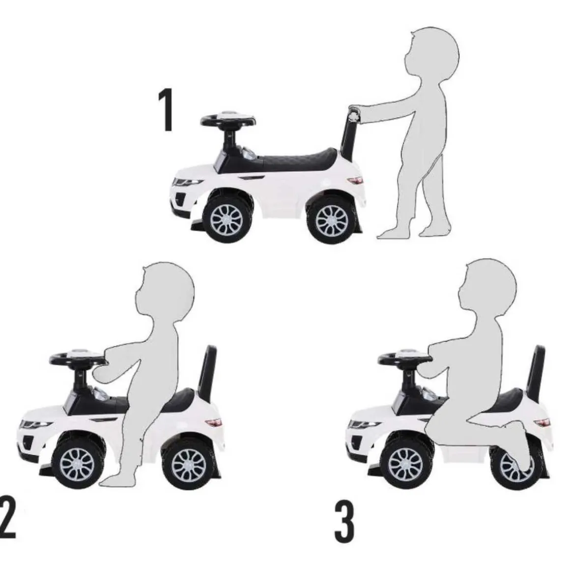 Homcom - Quad Correpasillos sin Pedales Blaco HomCom