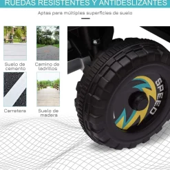 Homcom - Quad Eléctrico Batería 6V Negro