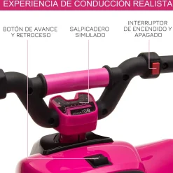 Homcom - Quad Eléctrico Batería 6V Rosa