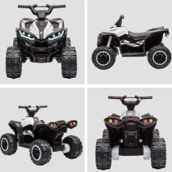 Homcom - Quad eléctrico 12V blanco