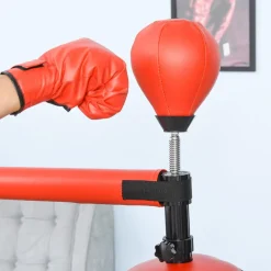 Homcom - Saco de boxeo de pie con brazo giratorio