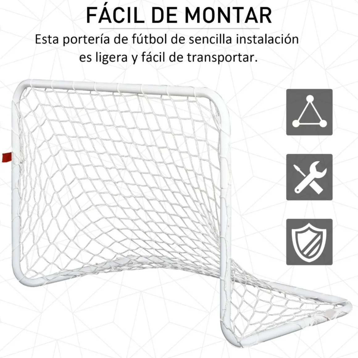 Homcom - Set de 2 porterías de fútbol