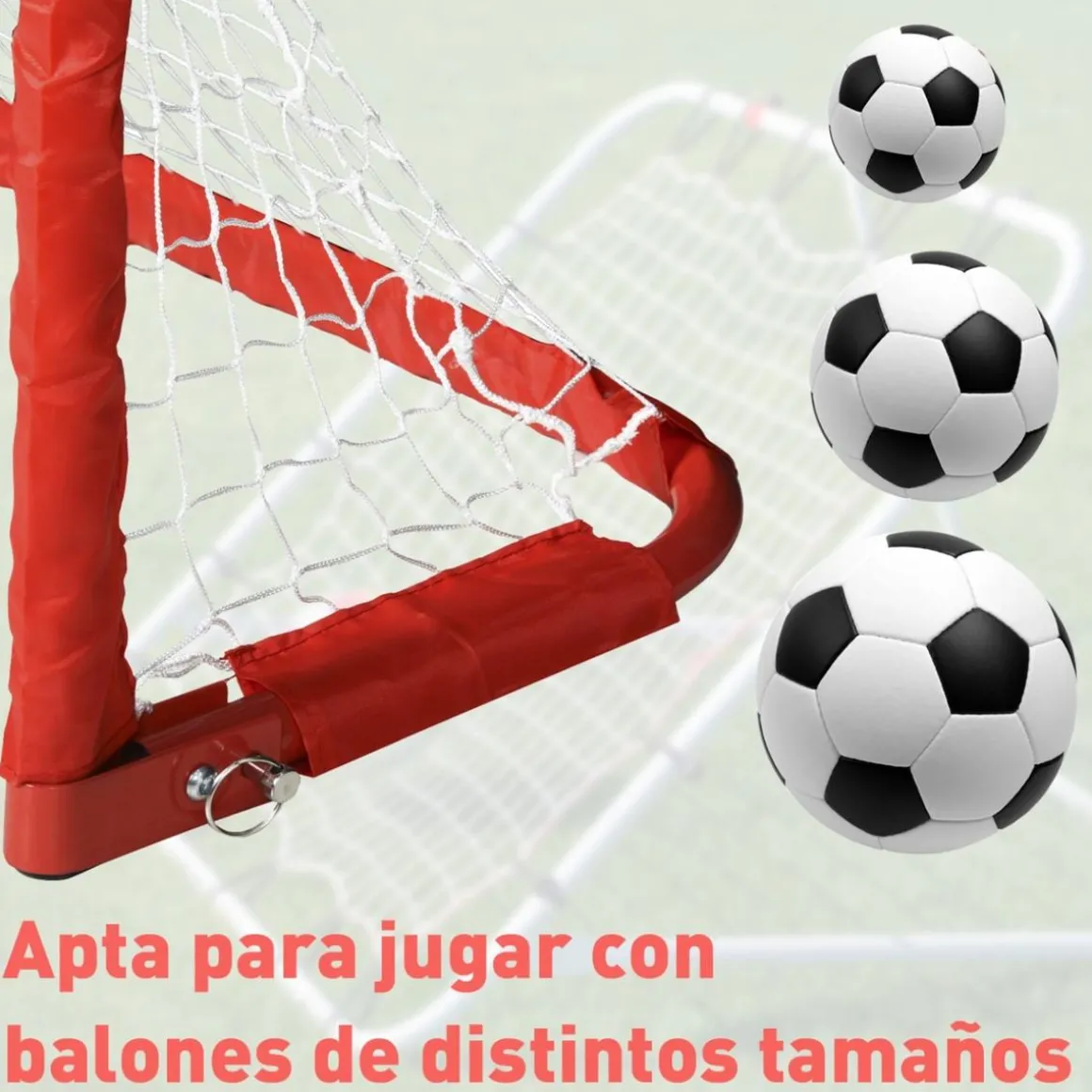 Homcom - Set de 2 porterías plegables de fútbol