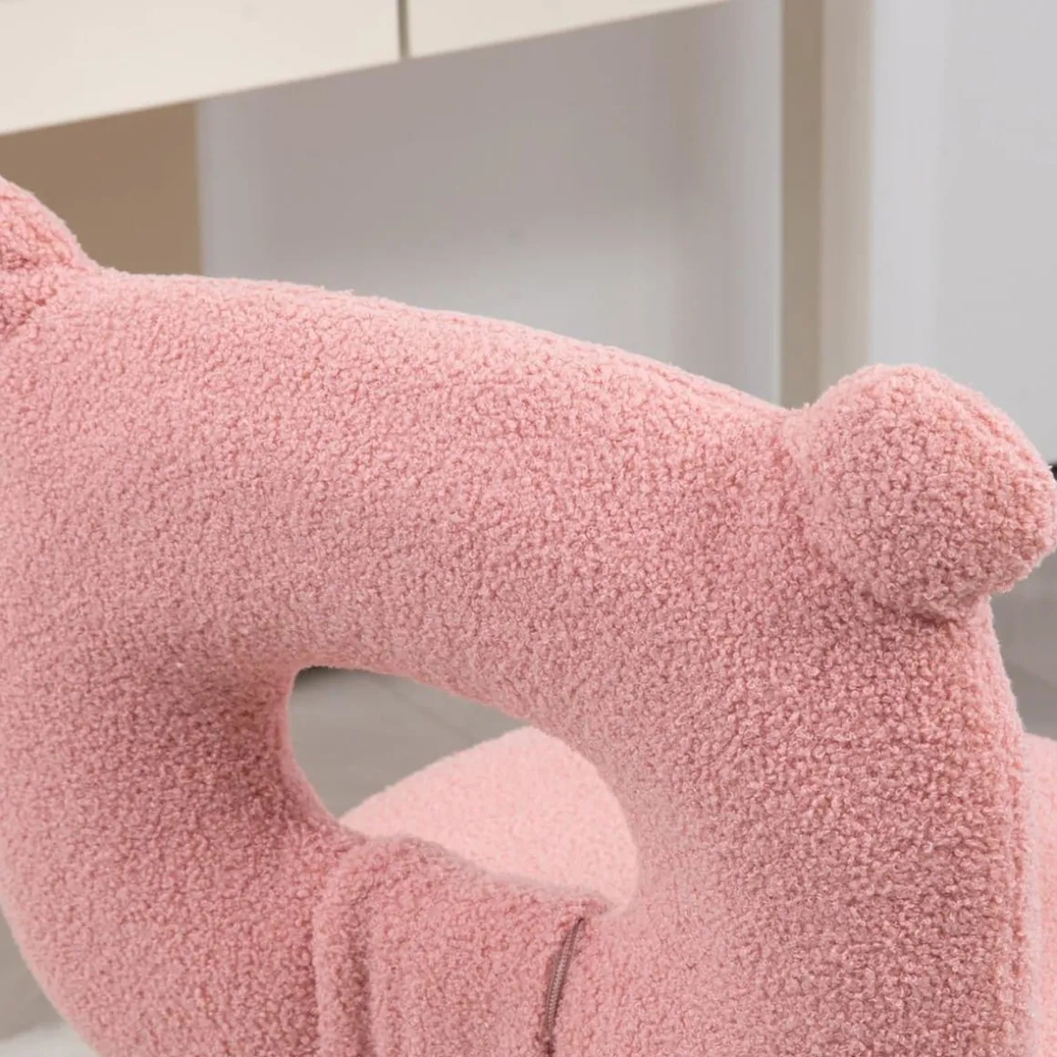 Homcom - Silla infantil de borreguito Rosa