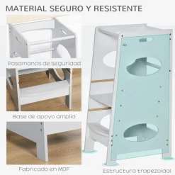 Homcom - Torre de aprendizaje madera Gris