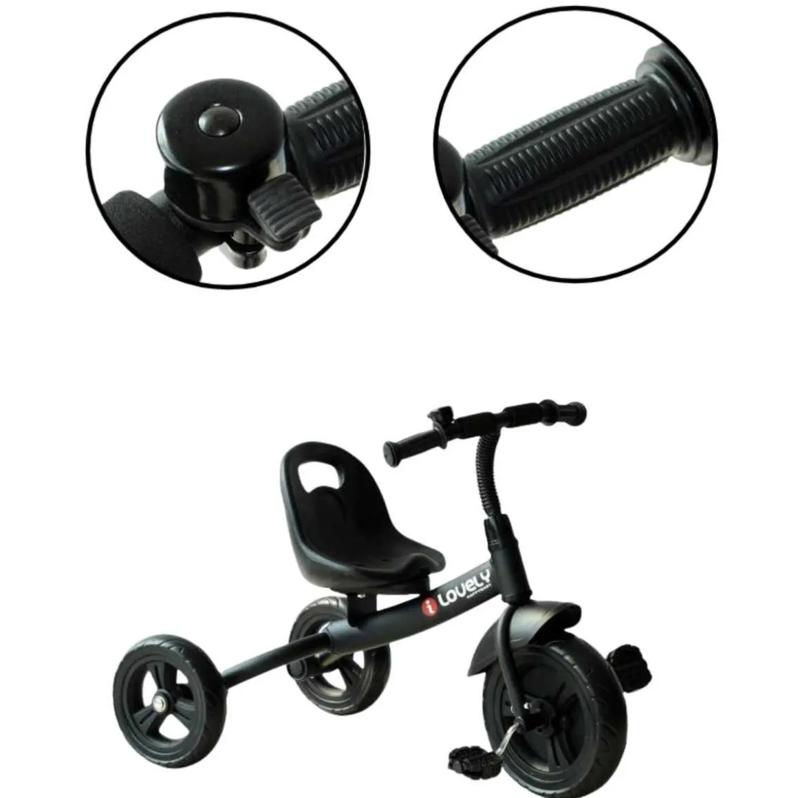 Homcom - Triciclo Negro HomCom