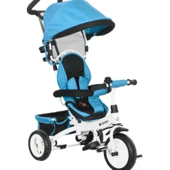 Homcom - Triciclo para bebé con capota Azul