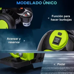 Homcom - Trimoto eléctrica batería 6 V con música y juegos Amarillo