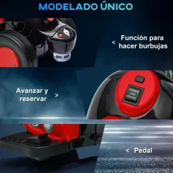 Homcom - Trimoto eléctrica batería 6 V con música y juegos Rojo