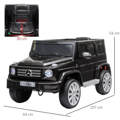 Homcom - Vehículo batería con mando Mercedes Negro