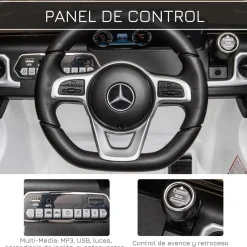 Homcom - Vehículo batería con mando Mercedes Blanco