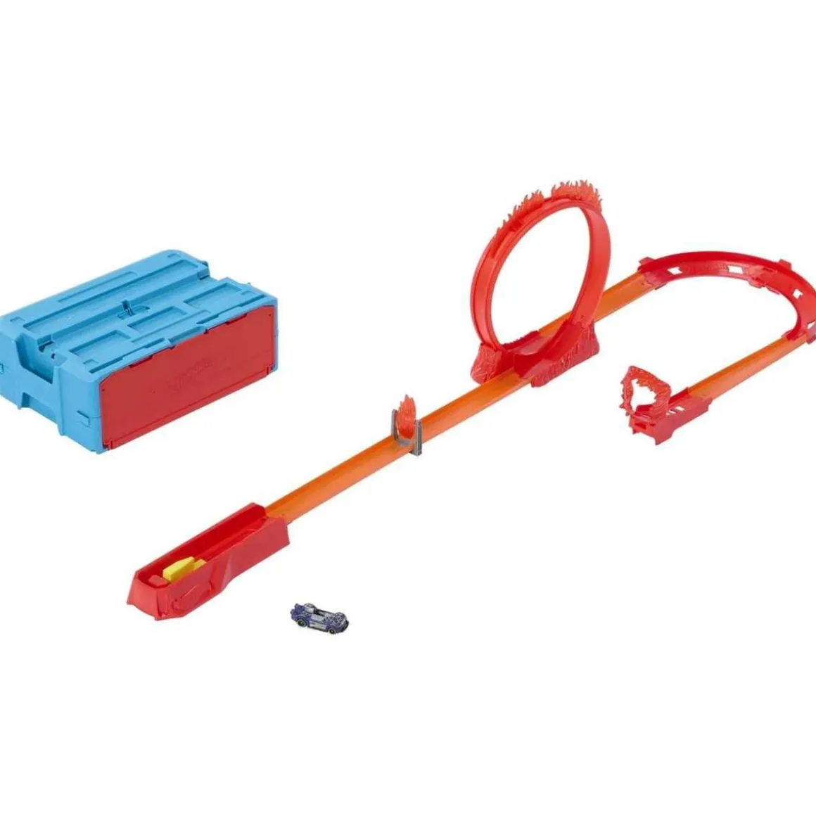 Hot Wheels - Hot Wheels Pista Acrobacias en Llamas con vehículo incluido