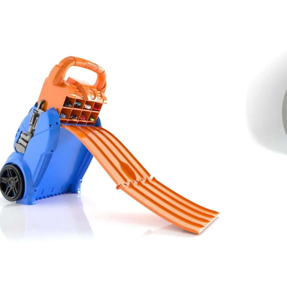 Hot Wheels - Maletín Guardacoches/Lanzador 2 en 1