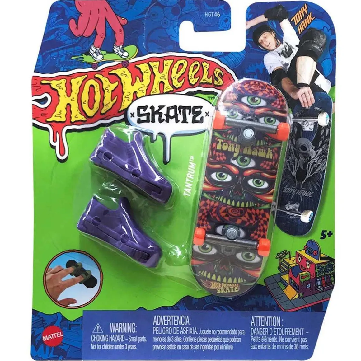 Hot Wheels - Monopatín de juguete con zapatillas para dedos, modelos surtidos (Varios modelos) ㅤ