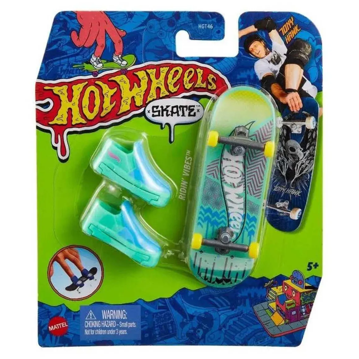 Hot Wheels - Monopatín de juguete con zapatillas para dedos, modelos surtidos (Varios modelos) ㅤ