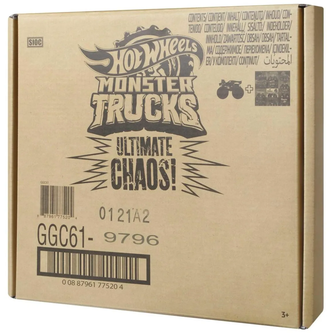 Hot Wheels - Pack de 12 coches Monster Trucks de juguete ㅤ