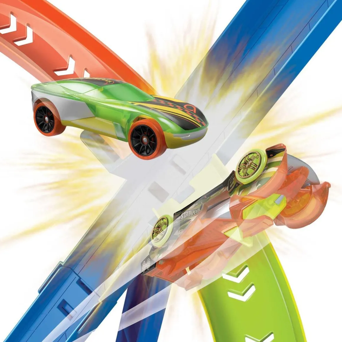 Hot Wheels - Pista de coches con espiral rápida y choques Hot Wheels Action ㅤ