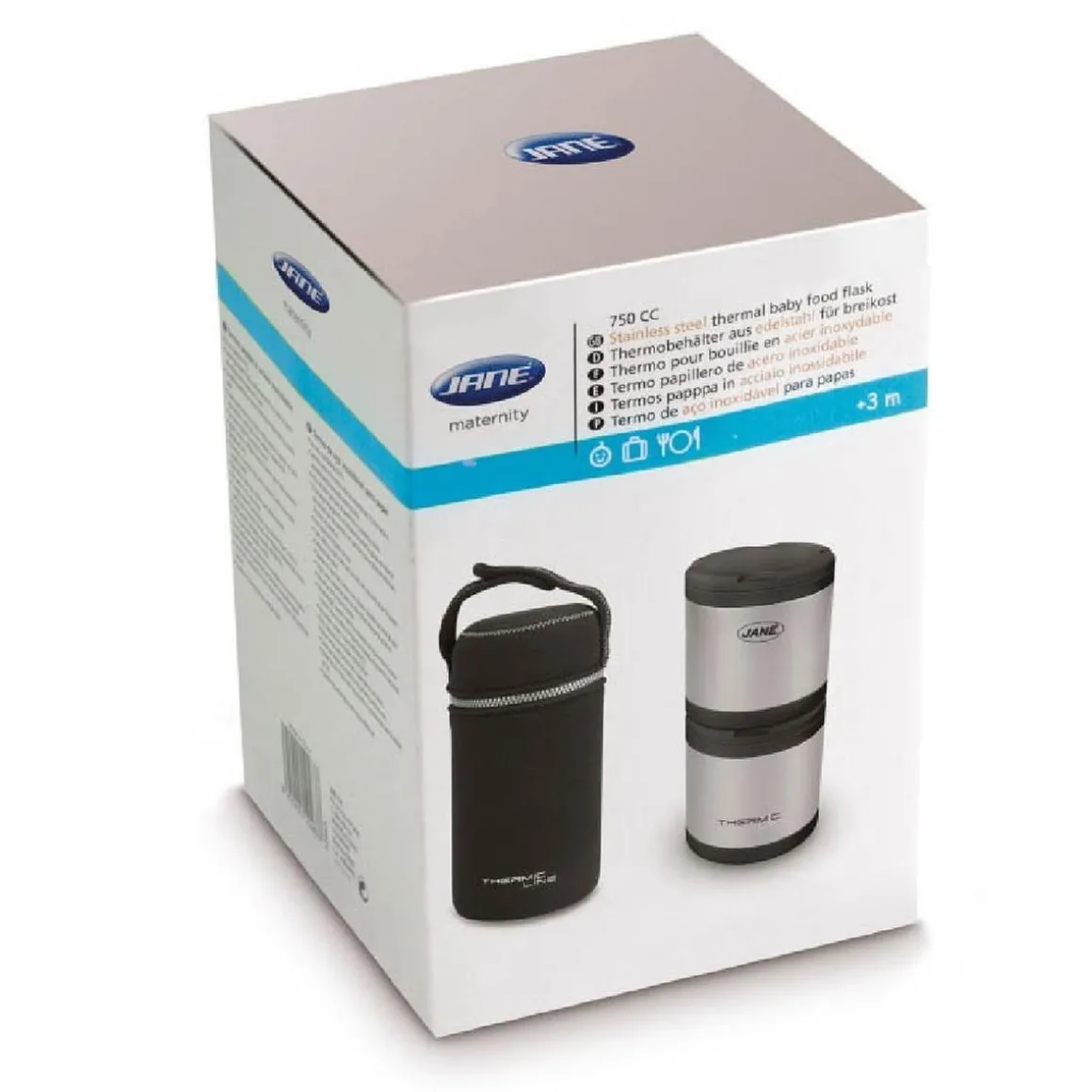 Jané - Termo acero inoxidible 2x500ml con funda