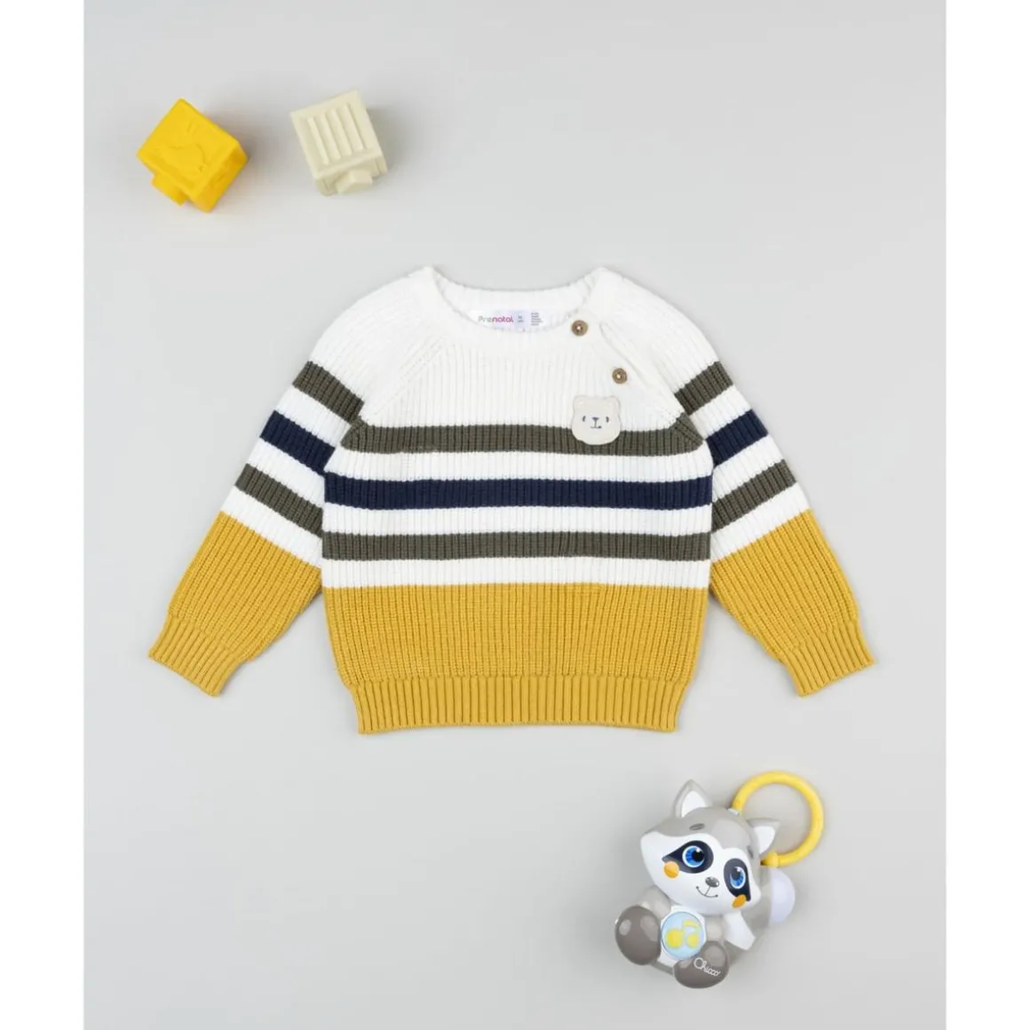 Jersey de niño a rayas con parche