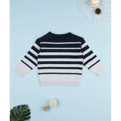 Jersey niño rayas azul y gris
