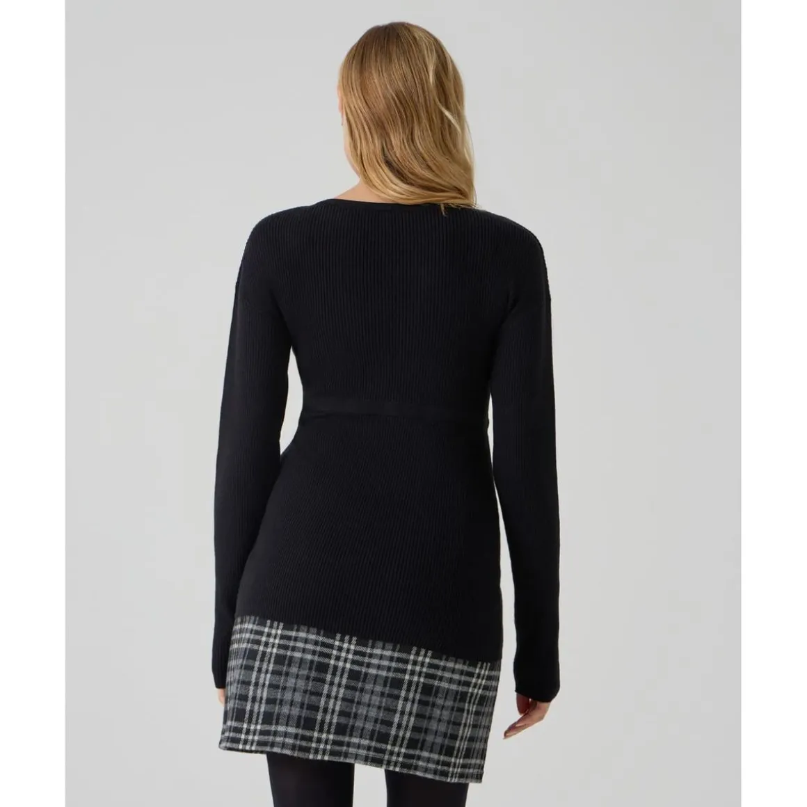Jersey premamá negro tricot con cordón