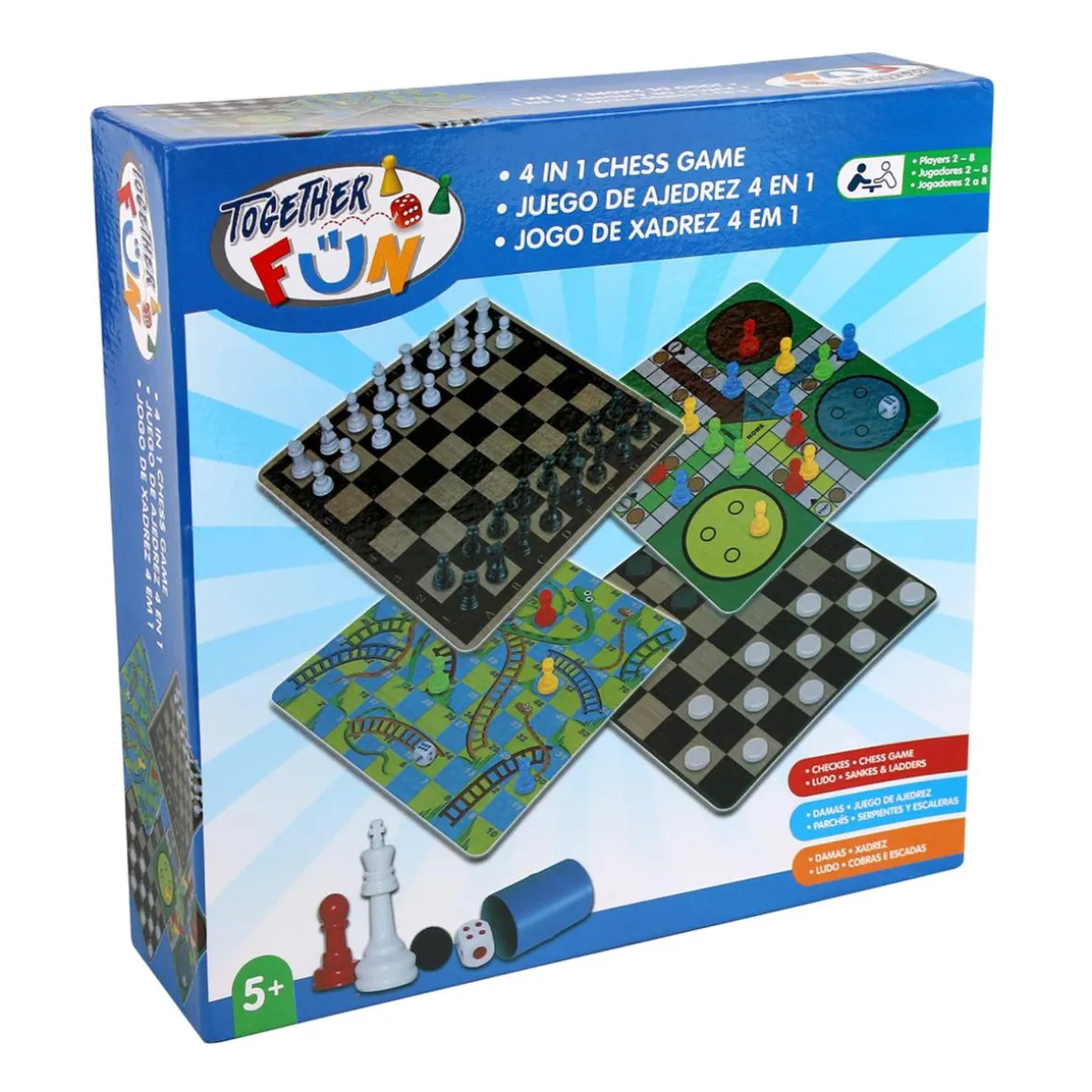 Juego de Ajedrez 4 en 1