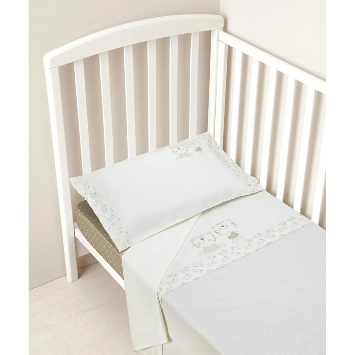Juego de cama de 3 piezas con estampado de animalitos